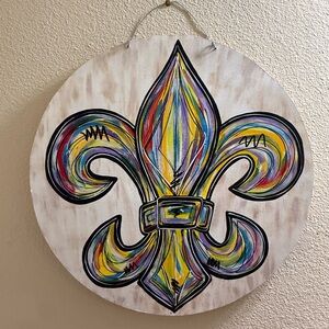 Colorful Louisiana Fleur-de-Lis Wall Art